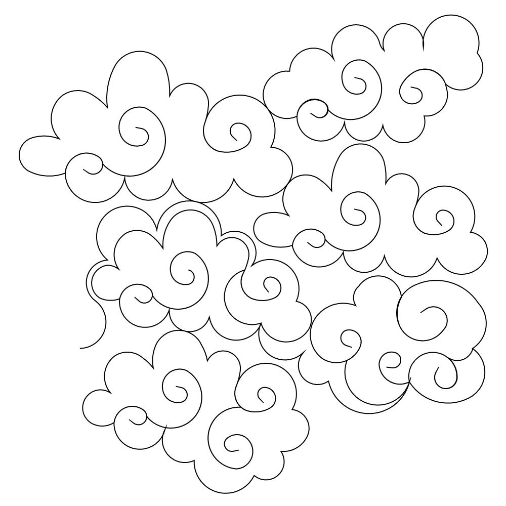 cloud pano 005 Digital Pattern Sweet Dreams Quilt Studio Edge to